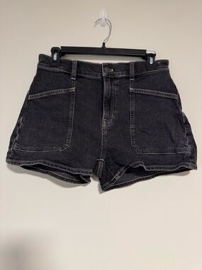 Madewell Black Washed Denim The Perfect Jean Short